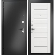 Дверь входная ДМ FAMILY ECO MP Антрацит букле/МДФ Белый софт E-143 Задвижка 205*86 Левая Антрацит букле/Белый софт, 2 замка, с ночной задвижкой