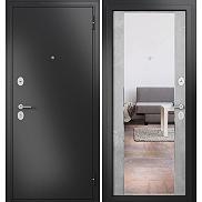 Дверь входная Family Eco MP E-164 Антрацит букле/Бетон серый, с зеркалом, 2 замка