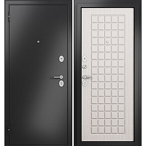 Дверь входная Фэмели Эко МП E-112 Задвижка Антрацит букле/Бьянко ларче, 2 замка