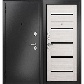 Дверь входная Фэмели Эко МП E-142 Задвижка Антрацит букле/Бьянко ларче, 2 замка