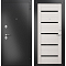 ДМ FAMILY ECO MP Антрацит букле/МДФ Бьянко ларче E-142 Lakobel Black Задвижка 210*100 Правая
