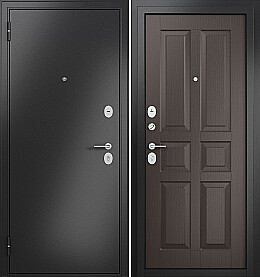 Дверь входная Family Eco MP E-146 Антрацит букле/Шоколад ларче, E-146, 2 замка, с ночной задвижкой
