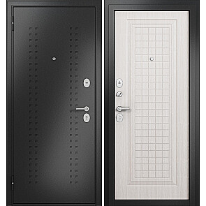 Дверь входная Фэмели Эко МП E-212 Задвижка Антрацит букле/Бьянко ларче, 2 замка