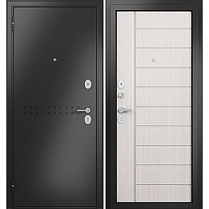 Дверь входная Фэмели Эко МП E-136 Задвижка Антрацит букле/Бьянко ларче, 2 замка