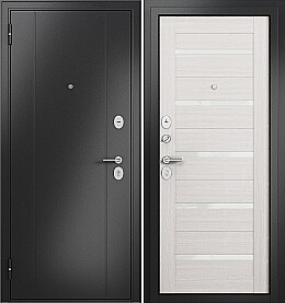 Дверь входная Family Eco MP CR-142 Lakobel White RL-1, Антрацит букле/Бьянко ларче, CR-142 Lakobel White, 2 замка, с ночной задвижкой