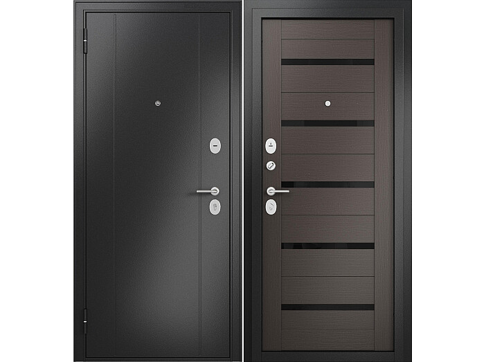 ДМ FAMILY ECO MP Антрацит букле/RL-1 МДФ Шоколад ларче CR-142 Lakobel Black Задвижка 205*86 Левая 