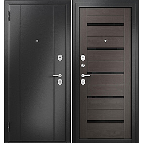 Дверь входная Фэмели Эко МП CR-142 Задвижка Антрацит букле/Шоколад ларче, 2 замка