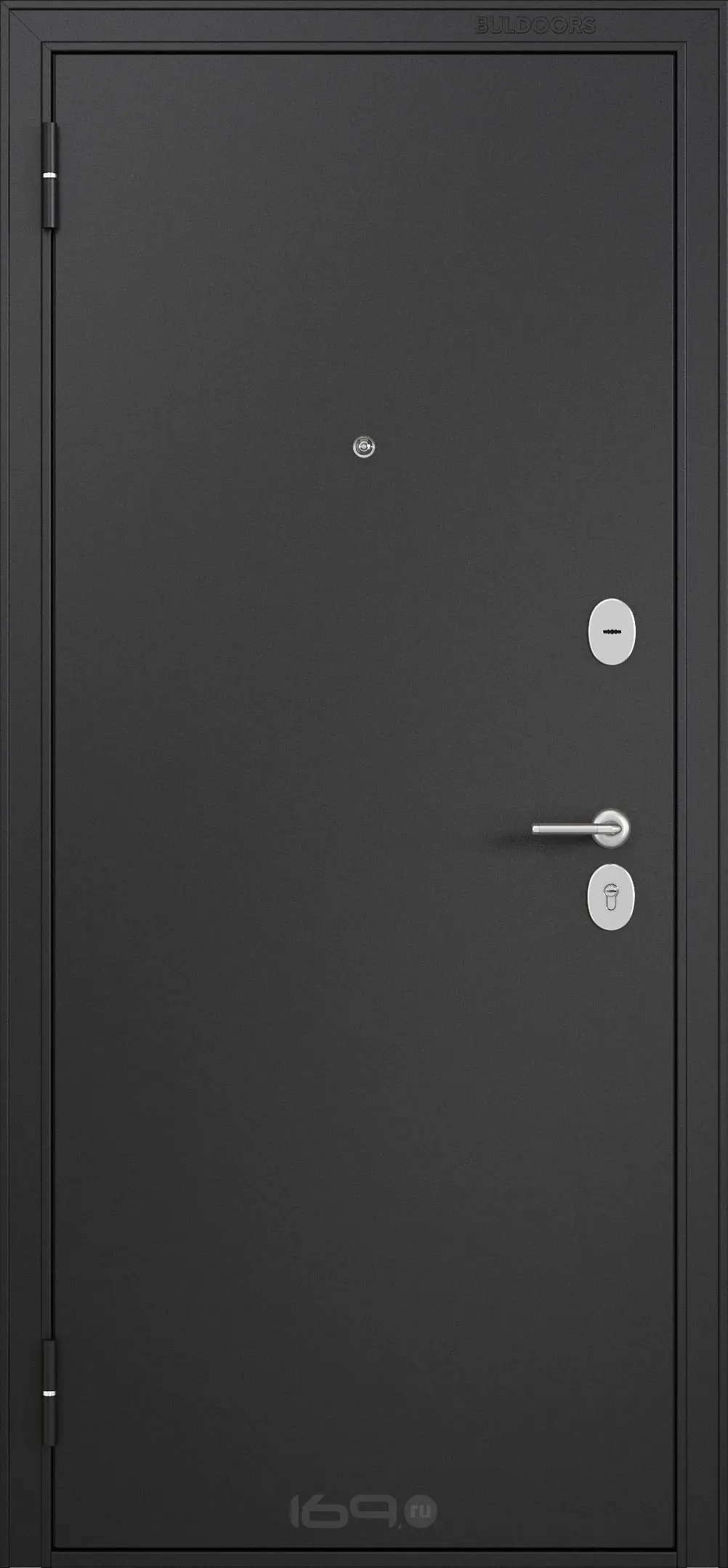 ДМ FAMILY ECO MP Черный муар металлик/МДФ Бьянко ларче CR-142 Lakobel White Задвижка 205*100 Левая
