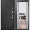 tumb 1 - ДМ FAMILY ECO MP Черный муар металлик/RL-2 МДФ Бетон серый E-164 mirror Задвижка 205*96 Левая