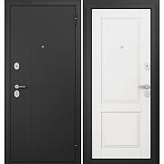 Дверь входная Family Eco MP ED-1 Черный муар металлик/RL-2 МДФ Дуб белый скандинавский