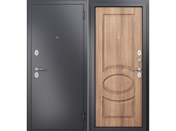 ДМ FAMILY ECO MP Графит букле/МДФ Карамель 195 Задвижка  210*86 Правая