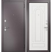 Дверь входная Family Eco MP E-102 Шоколад букле/Белый ларче, E-102, 2 замка, с ночной задвижкой