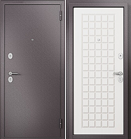 Дверь входная Family Eco MP E-112 Шоколад букле/Белый ларче, E-112, 2 замка