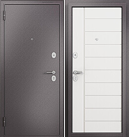 Дверь входная Family Eco MP E-136 Шоколад букле/Белый ларче, E-136, 2 замка