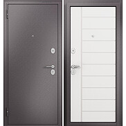 Дверь входная Family Eco MP E-136 Шоколад букле/Белый ларче, 2 замка