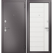 Дверь входная Family Eco MP E-136 Шоколад букле/Белый ларче, E-136, 2 замка