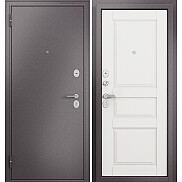 Дверь входная Family Eco MP ED-2 Шоколад букле/Белый ларче, 2 замка, с ночной задвижкой