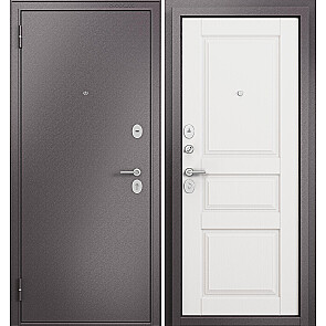 Дверь входная Фэмели Эко МП ED-2 Задвижка Шоколад букле/Белый ларче, 2 замка