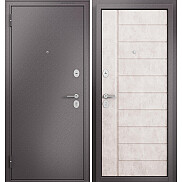 Дверь входная Family Eco MP E-136 Шоколад букле/Бетон бежевый, 2 замка