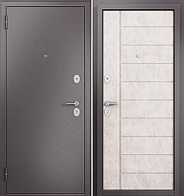 Дверь входная Family Eco MP E-136 Шоколад букле/Бетон бежевый, E-136, 2 замка