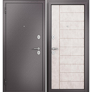 Дверь входная Фэмели Эко МП E-136 Шоколад букле/Бетон бежевый, 2 замка