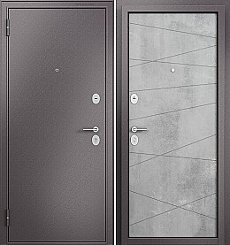 Дверь входная Family Eco MP E-130 Шоколад букле/Бетон серый, E-130, 2 замка