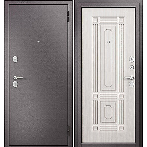 Дверь входная Фэмели Эко МП C-4 Шоколад букле/Бьянко ларче, 2 замка