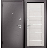 Дверь входная Family Eco MP CR-142 Lakobel White Шоколад букле/Бьянко ларче, CR-142 Lakobel White, 2 замка