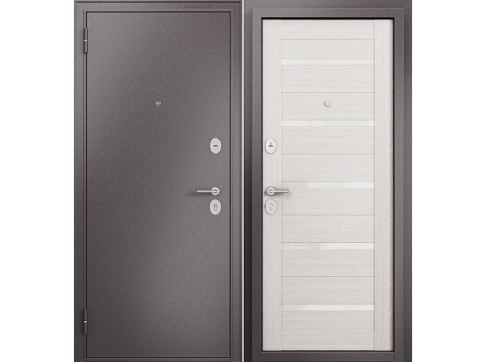 ДМ FAMILY ECO MP Шоколад букле/МДФ Бьянко ларче CR-142 Lakobel White 205*86 Левая