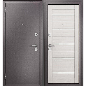 Дверь входная Фэмели Эко МП CR-142 Шоколад букле/Бьянко ларче, 2 замка