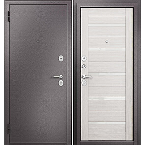 Дверь входная Фэмели Эко МП CR-142 Задвижка Шоколад букле/Бьянко ларче, 2 замка