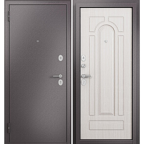 Дверь входная Фэмели Эко МП E-102 Задвижка Шоколад букле/Бьянко ларче, 2 замка