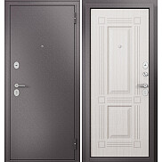 Дверь входная Family Eco MP E-104 Шоколад букле/Бьянко ларче, E-104, 2 замка, с ночной задвижкой