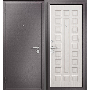 Дверь входная Фэмели Эко МП E-110 Задвижка Один замок Шоколад букле/Бьянко ларче, 1 замок