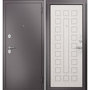 Дверь входная Фэмели Эко МП E-110 Задвижка Шоколад букле/Бьянко ларче, 2 замка