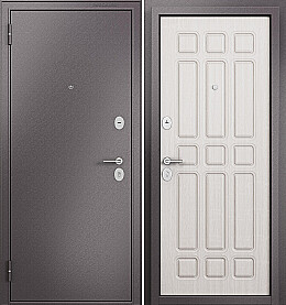 Дверь входная Family Eco MP E-111 Шоколад букле/Бьянко ларче, E-111, 2 замка