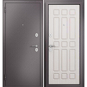 Дверь входная Фэмели Эко МП E-111 Шоколад букле/Бьянко ларче, 2 замка