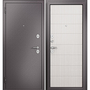 Дверь входная Фэмели Эко МП E-135 Задвижка Шоколад букле/Бьянко ларче, 2 замка