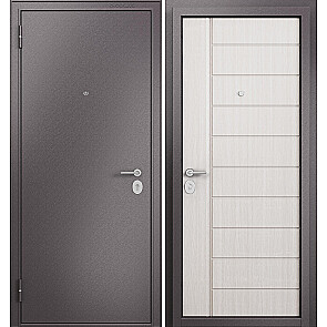 Дверь входная Фэмели Эко МП E-136 Один замок Шоколад букле/Бьянко ларче, 1 замок