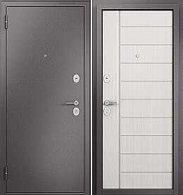 Дверь входная Family Eco MP E-136 Шоколад букле/Бьянко ларче, E-136, 2 замка