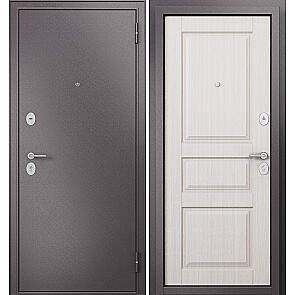 Дверь входная Фэмели Эко МП ED-2 Шоколад букле/Бьянко ларче, 2 замка