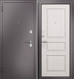 Дверь входная Family Eco MP ED-2 Шоколад букле/Бьянко ларче, ED-2, 2 замка, с ночной задвижкой