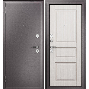 Дверь входная Фэмели Эко МП ED-2 Задвижка Шоколад букле/Бьянко ларче, 2 замка