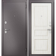 Дверь входная Family Eco MP ED-2 Антрацит букле/Дуб шале белый, ED-4, 2 замка, с ночной задвижкой