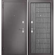 Дверь входная Family Eco MP E-136 Шоколад букле/Дуб шале серебро, 2 замка