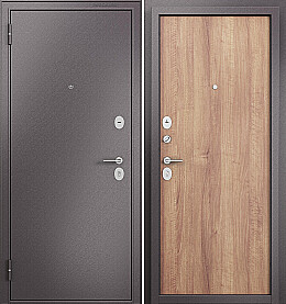 Дверь входная Family Eco MP E-100 Антрацит букле/Карамель, E-100, 2 замка, с ночной задвижкой