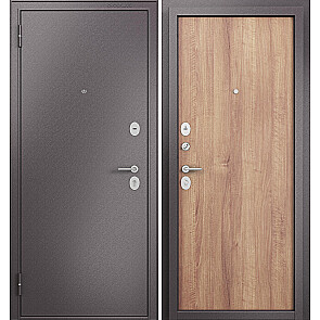 Дверь входная Фэмели Эко МП E-100 Задвижка Шоколад букле/Карамель, 2 замка