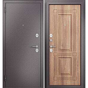 Дверь входная Фэмели Эко МП E-104 Задвижка Шоколад букле/Карамель, 2 замка