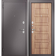 Дверь входная Family Eco MP E-108 Шоколад букле/Карамель, 2 замка, с ночной задвижкой