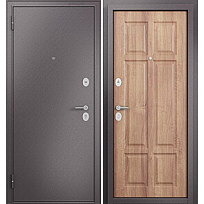 Дверь входная Фэмели Эко МП E-109 Шоколад букле/Карамель, 2 замка